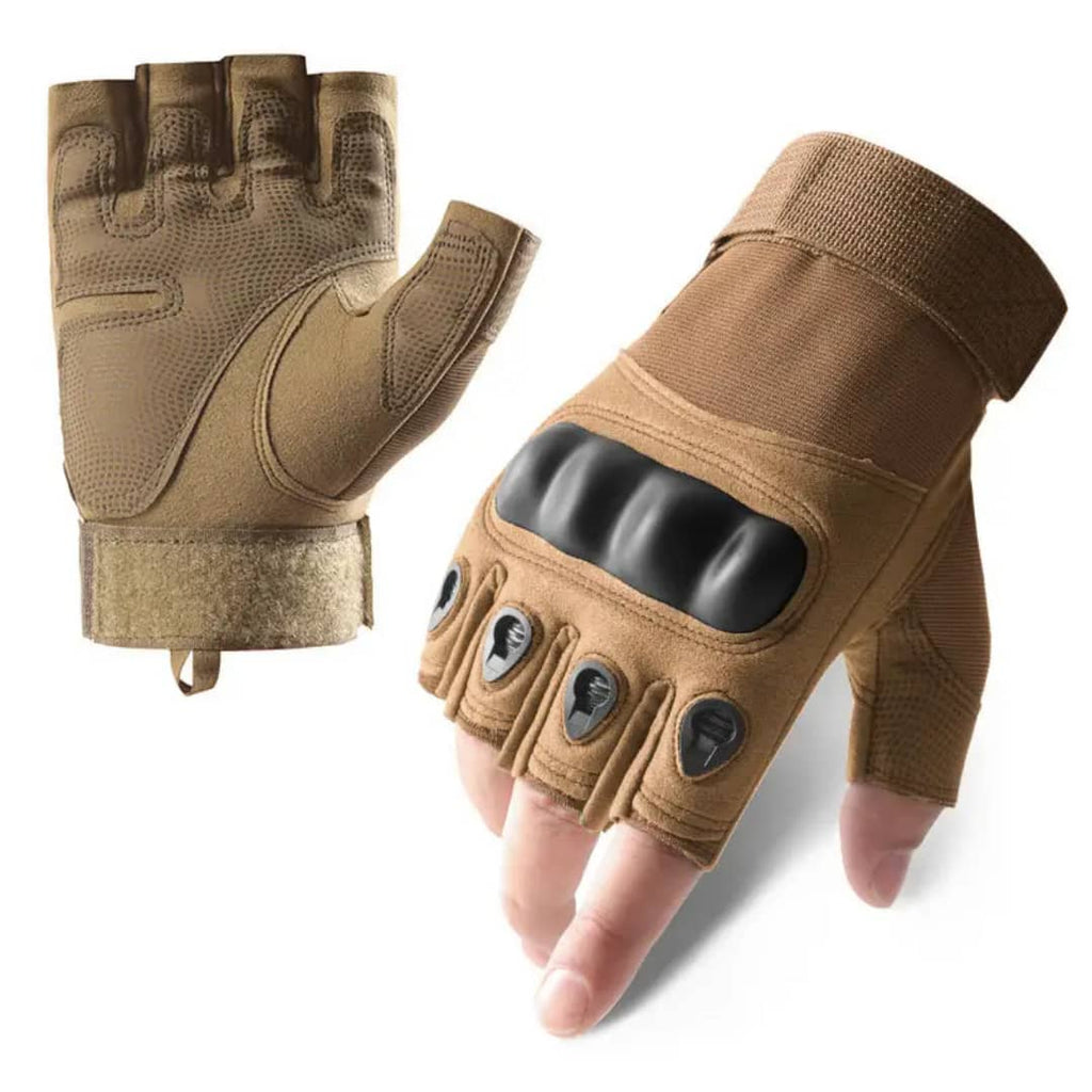Gants tactiques demi-doigts – Antichoc, respirants, militaires, sport et moto