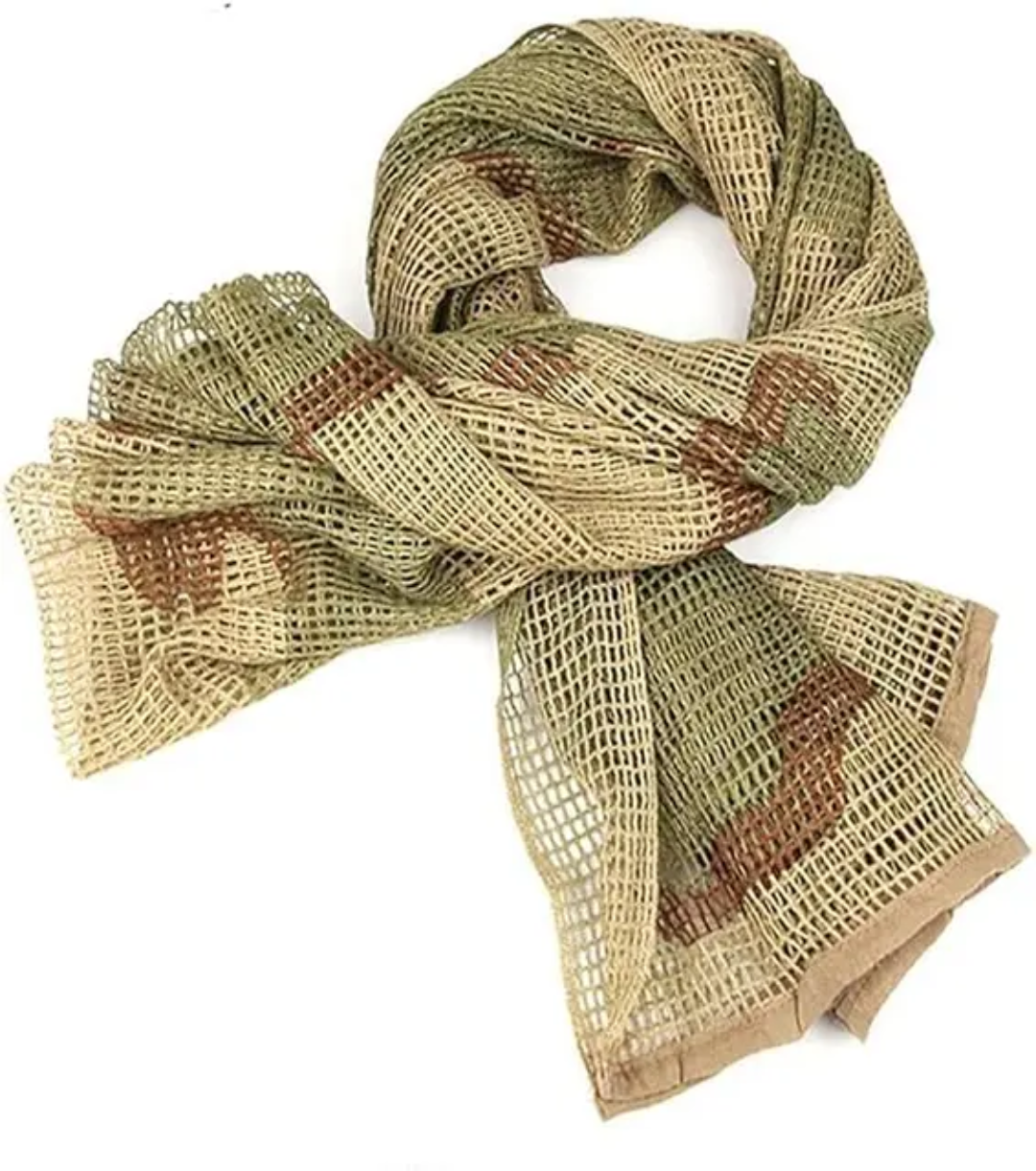 Écharpe Camouflage Militaire – Filet Respirant Tactique Outdoor