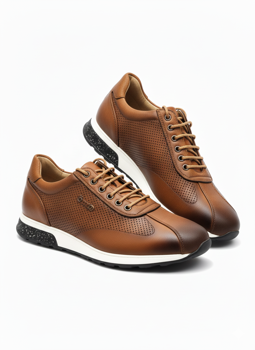 Chaussures Homme Casual Cuir Marron – Confort & Élégance
