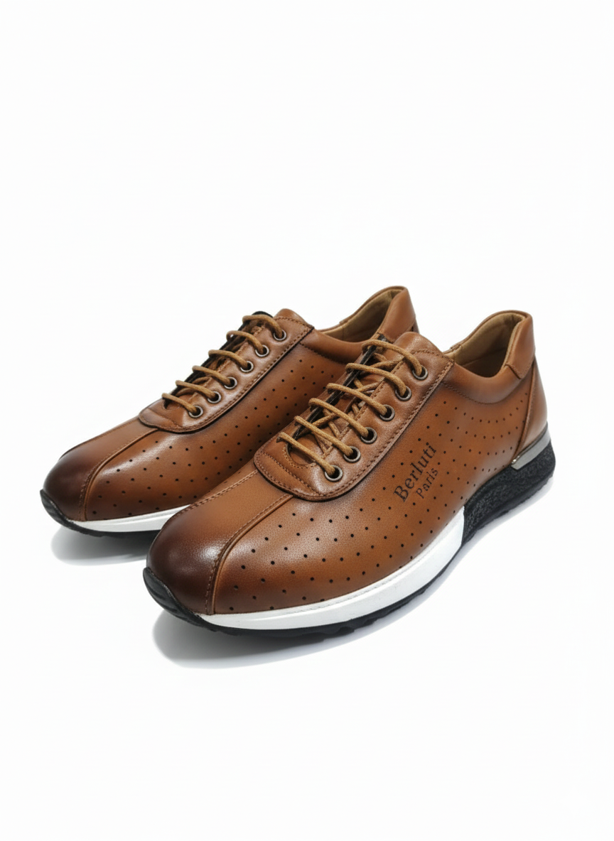 Chaussures Homme Casual Cuir Marron – Confort & Élégance